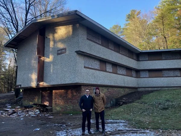 Photo: Peter Van Allen / Mainebiz GreenMars founders Chris Marshall and Nate Green outside Fobes Hall